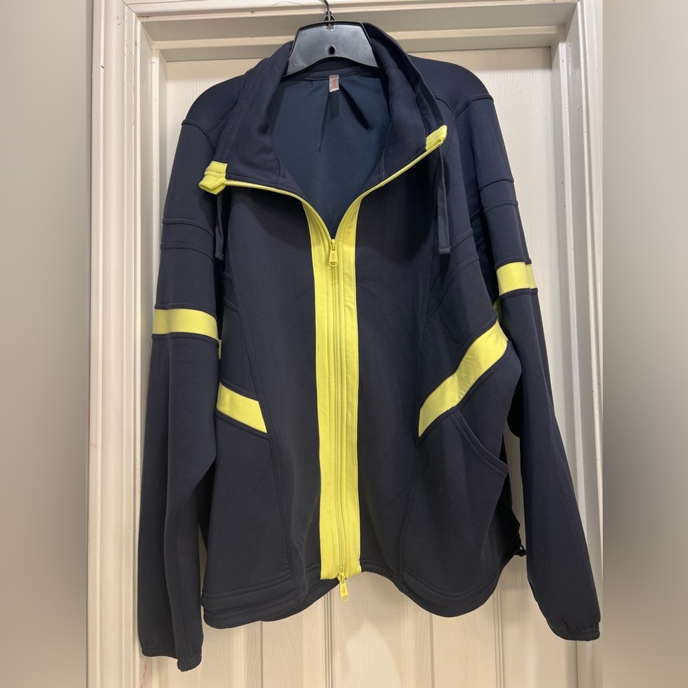 Free People Movement “Right On Track” Zip Up Jacket - Small - Navy Blue Combo - Picture 6 of 12